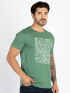 Mens Printed Round Neck T-Shirt