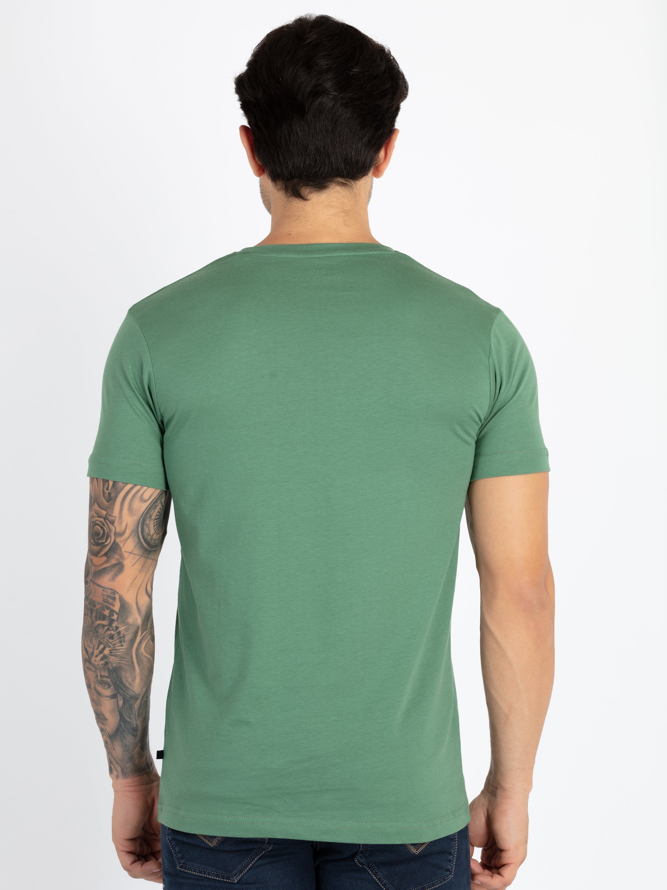 Mens Printed Round Neck T-Shirt