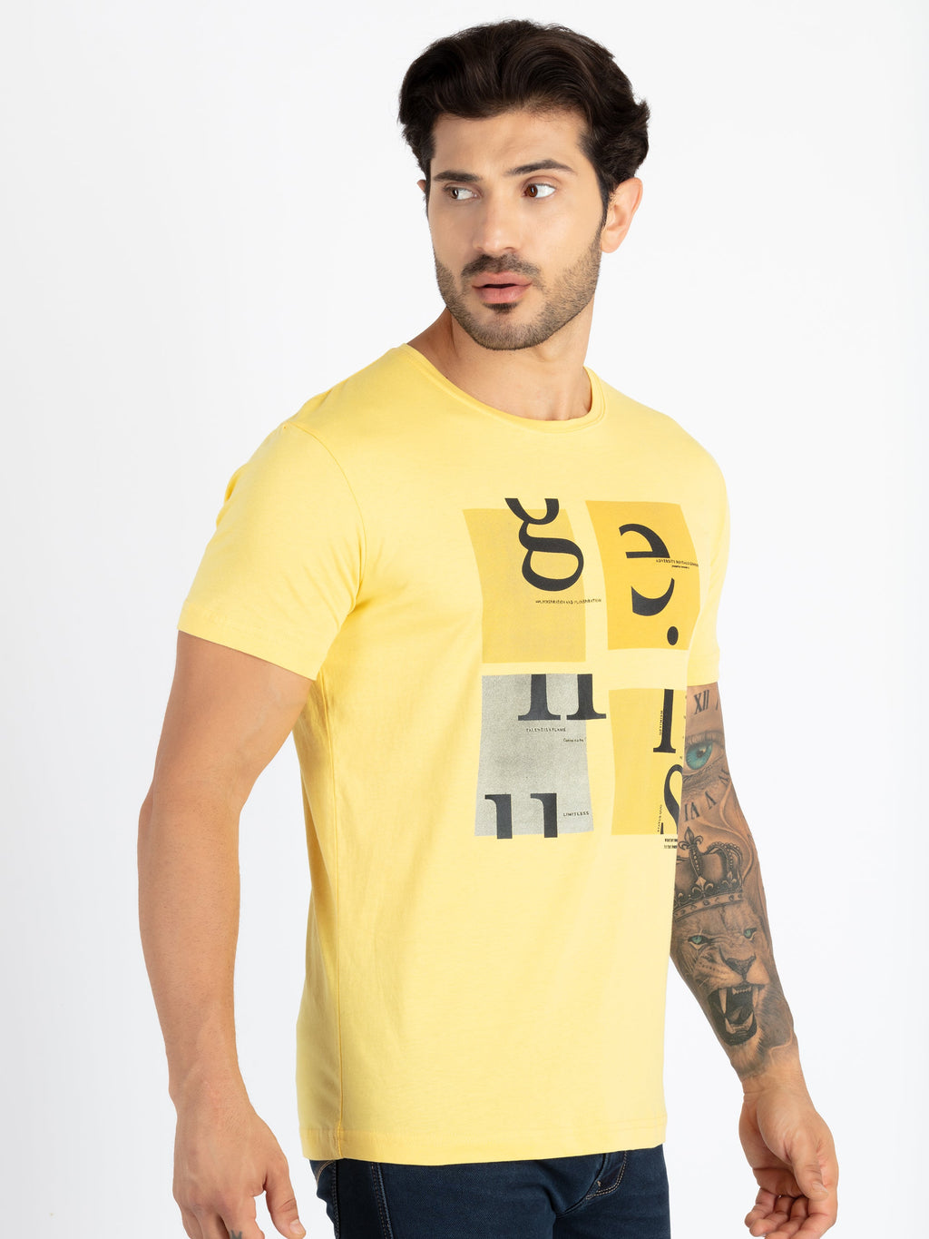 Mens Printed Round Neck T-Shirt