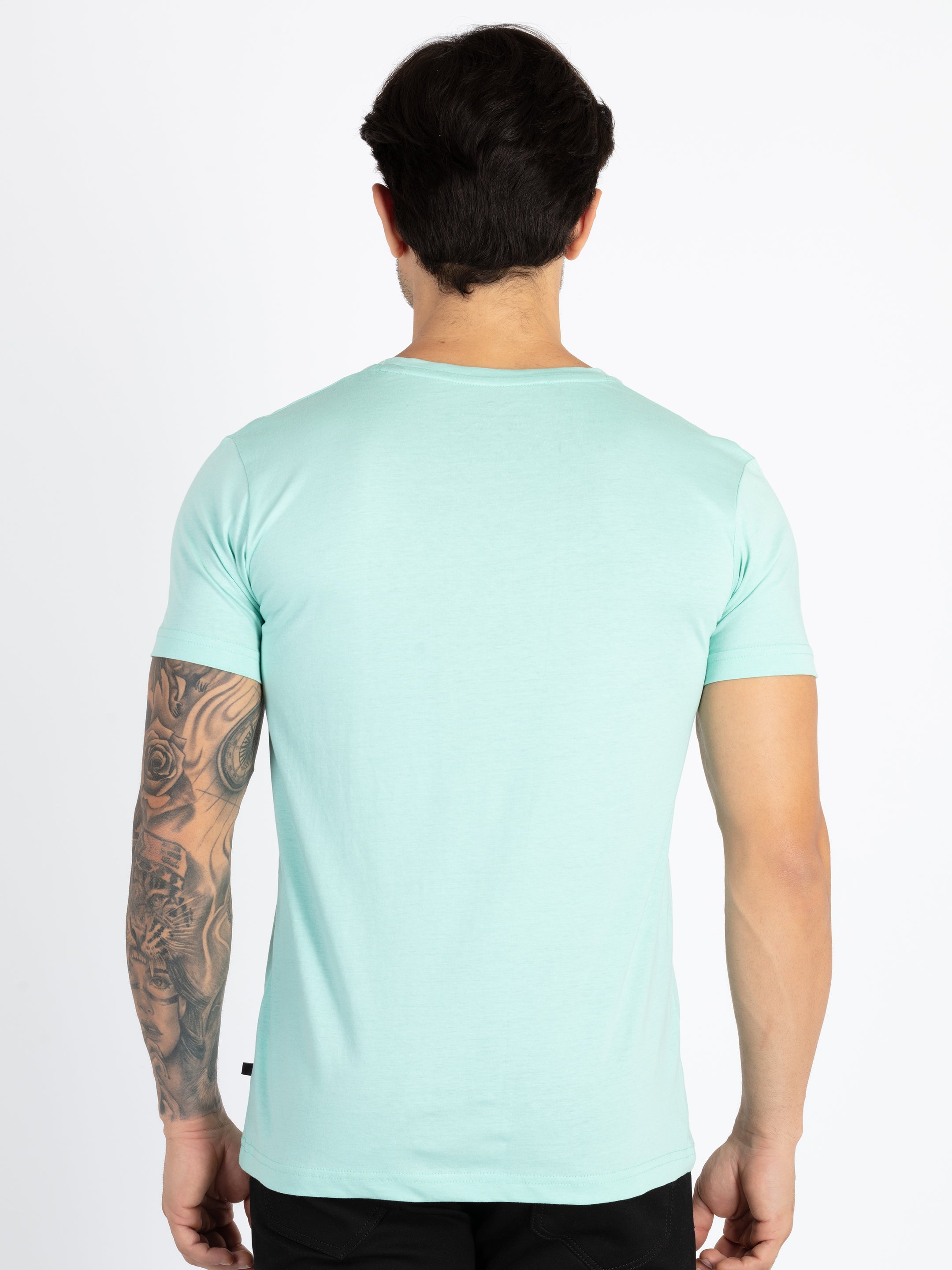 Mens Printed Round Neck T-Shirt
