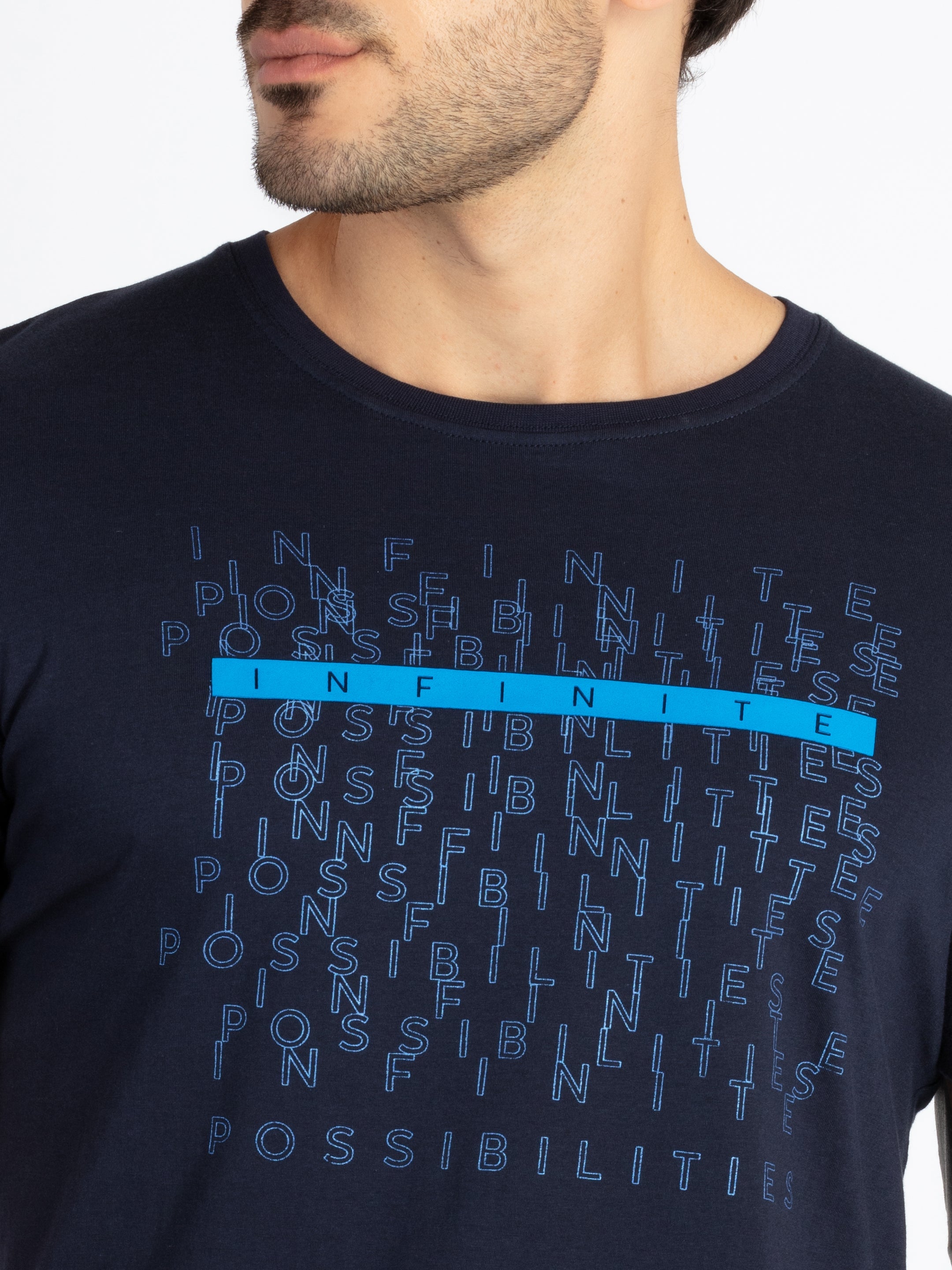 Mens Printed Round Neck T-Shirt