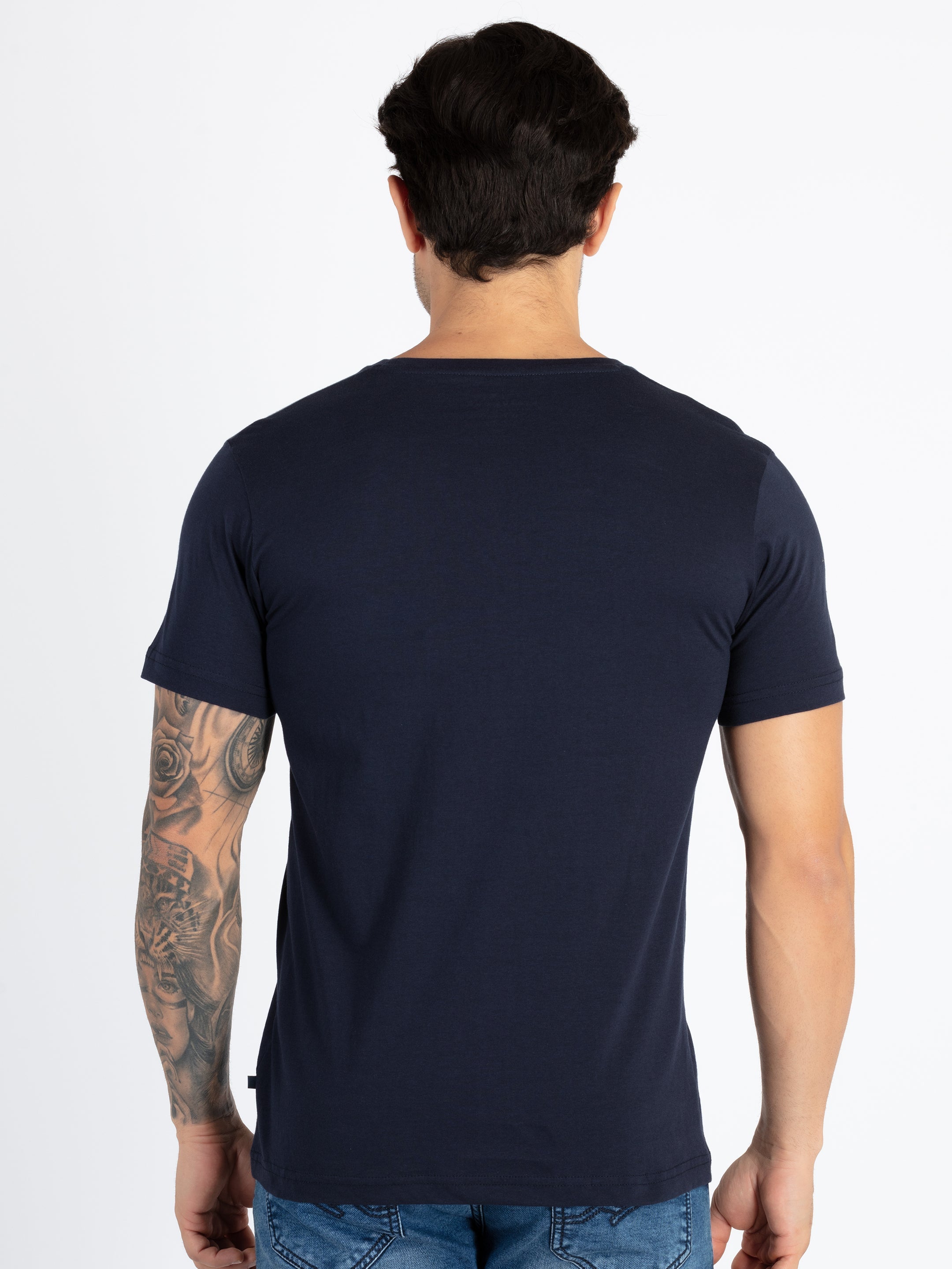 Mens Printed Round Neck T-Shirt