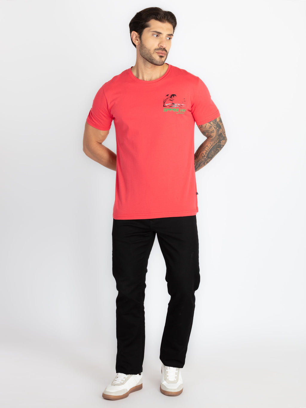 Mens Front & Back Printed T-Shirt