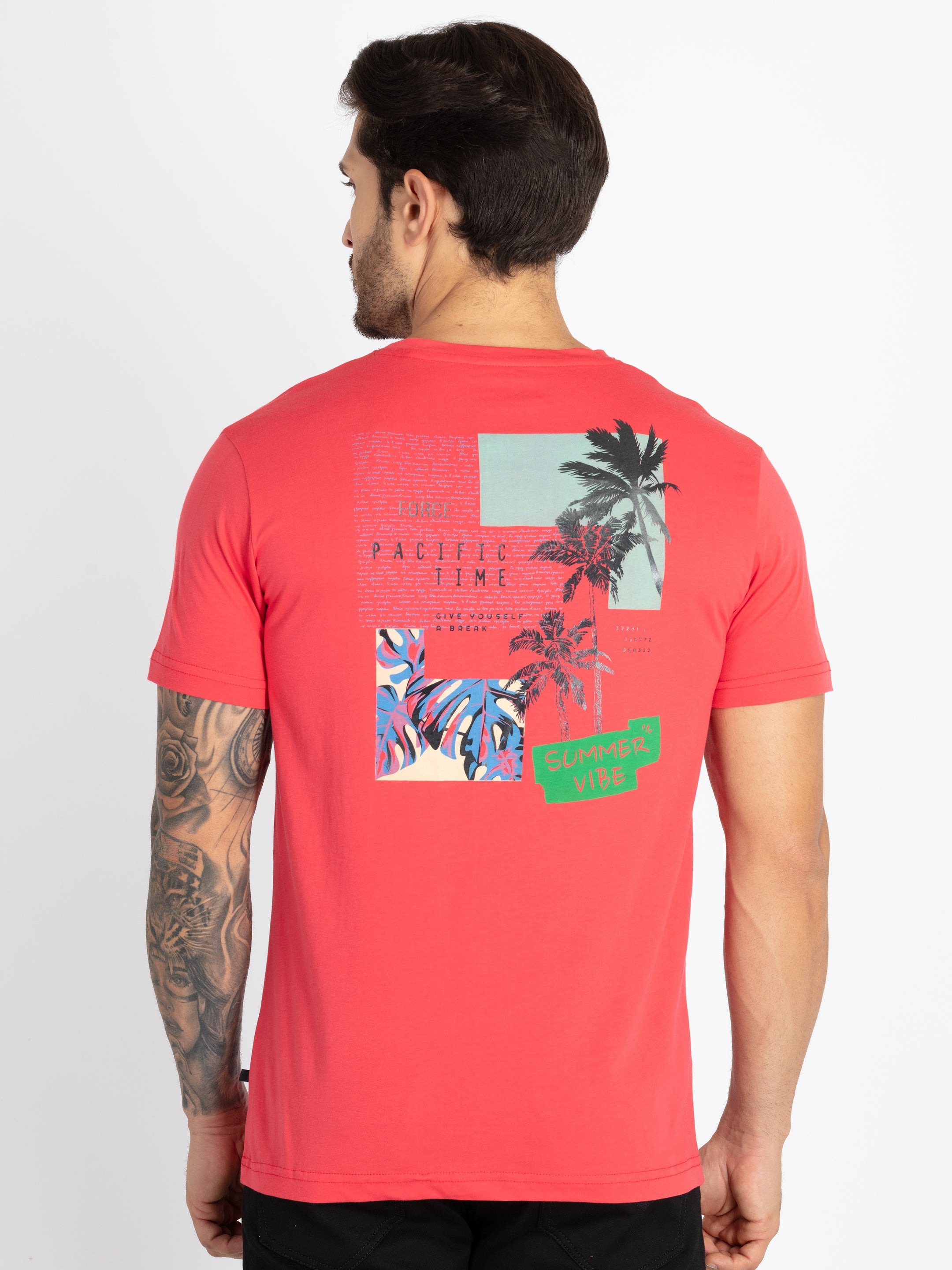 Mens Front & Back Printed T-Shirt