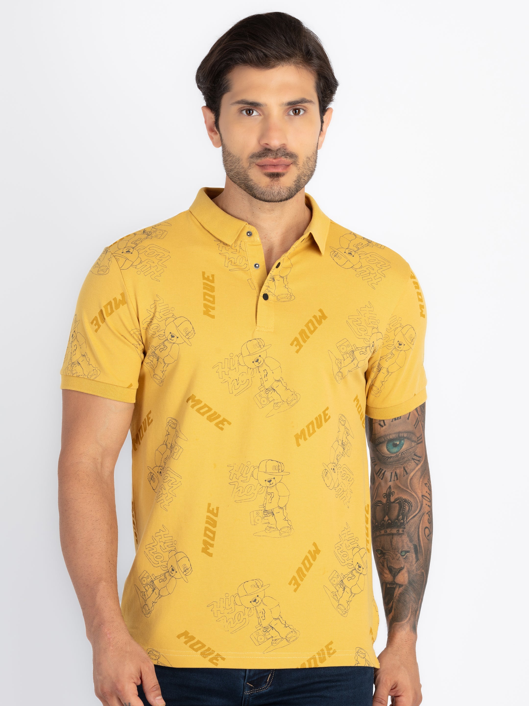 Status Quo |Men's Printed Polo T-shirt - 3XL, 4XL, 5XL