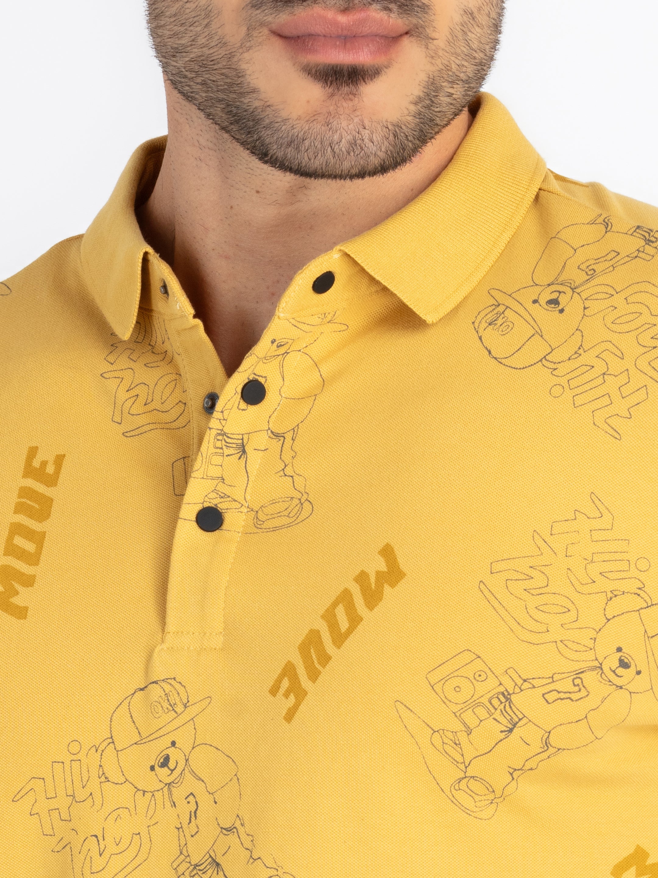 Mens All Over Printed Polo T-Shirt