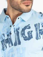 Mens All Over Printed Polo T-Shirt