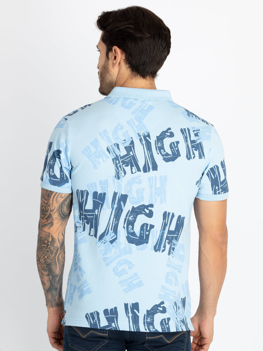 Mens All Over Printed Polo T-Shirt