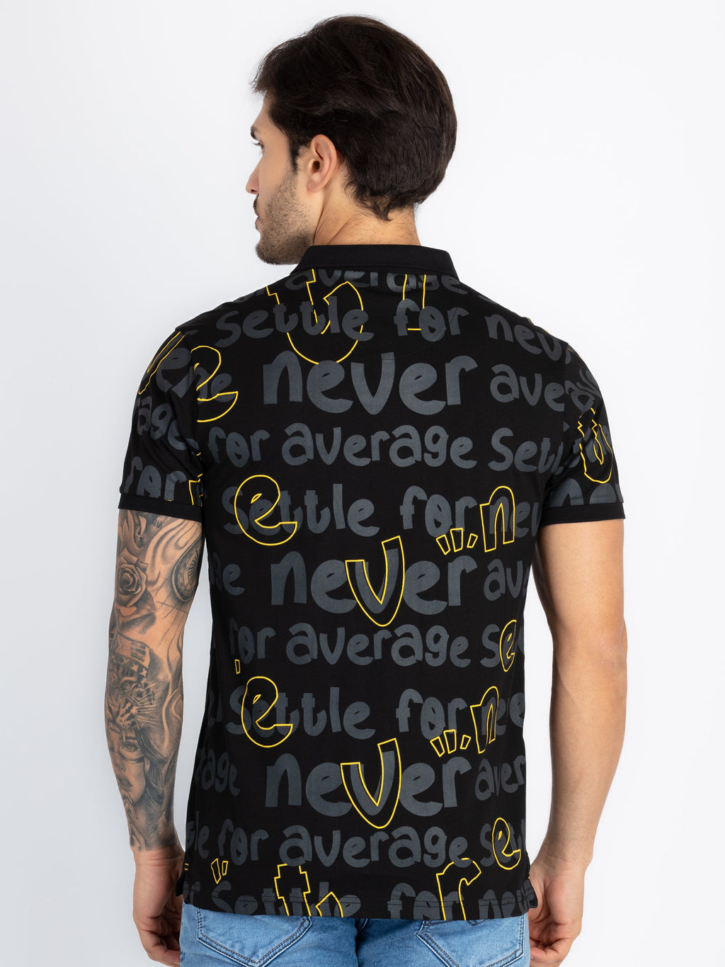Mens All Over Printed Polo T-Shirt