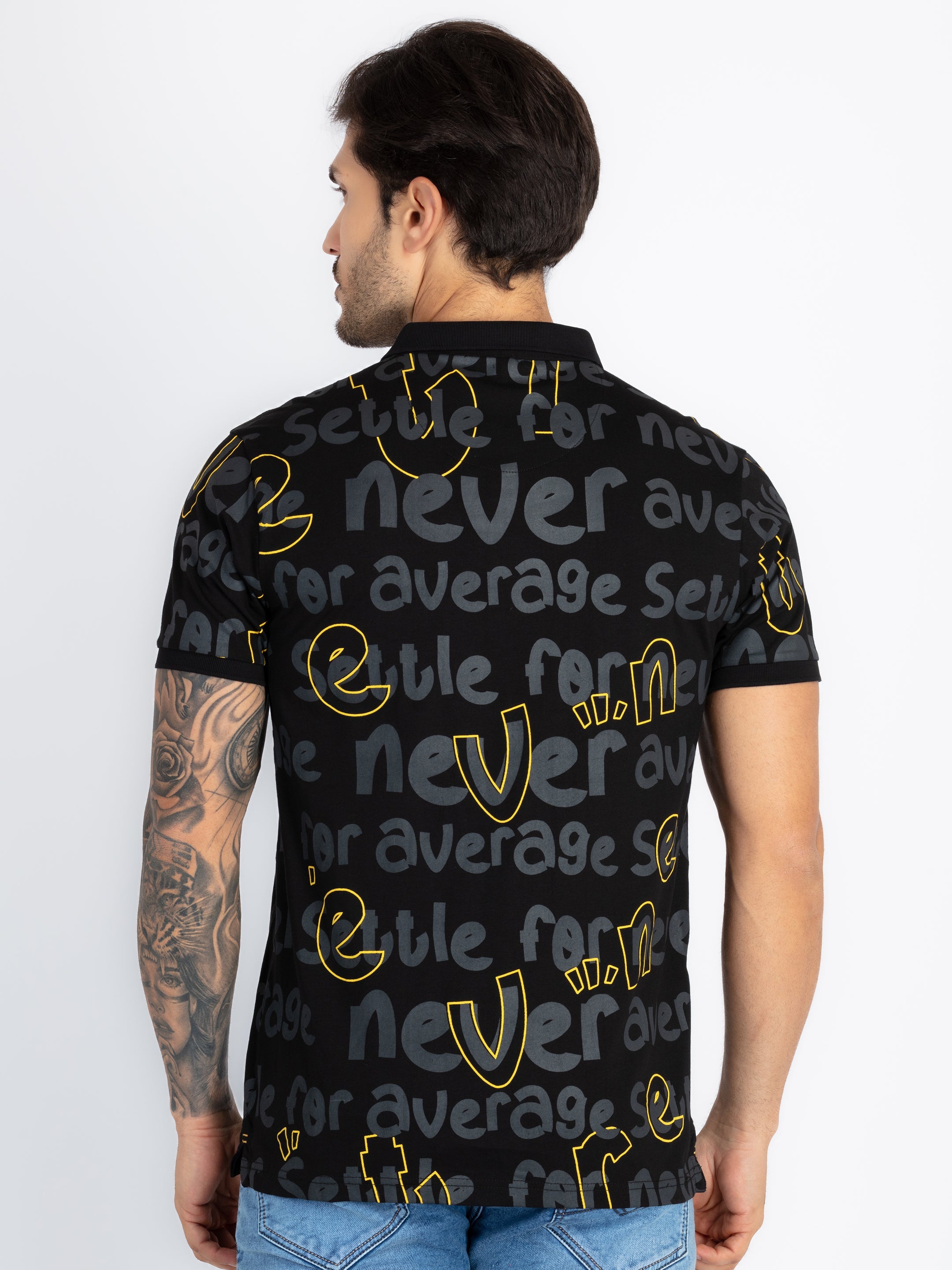 Mens All Over Printed Polo T-Shirt