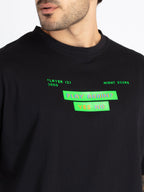 Mens Front & Back Printed Oversized T-Shirt