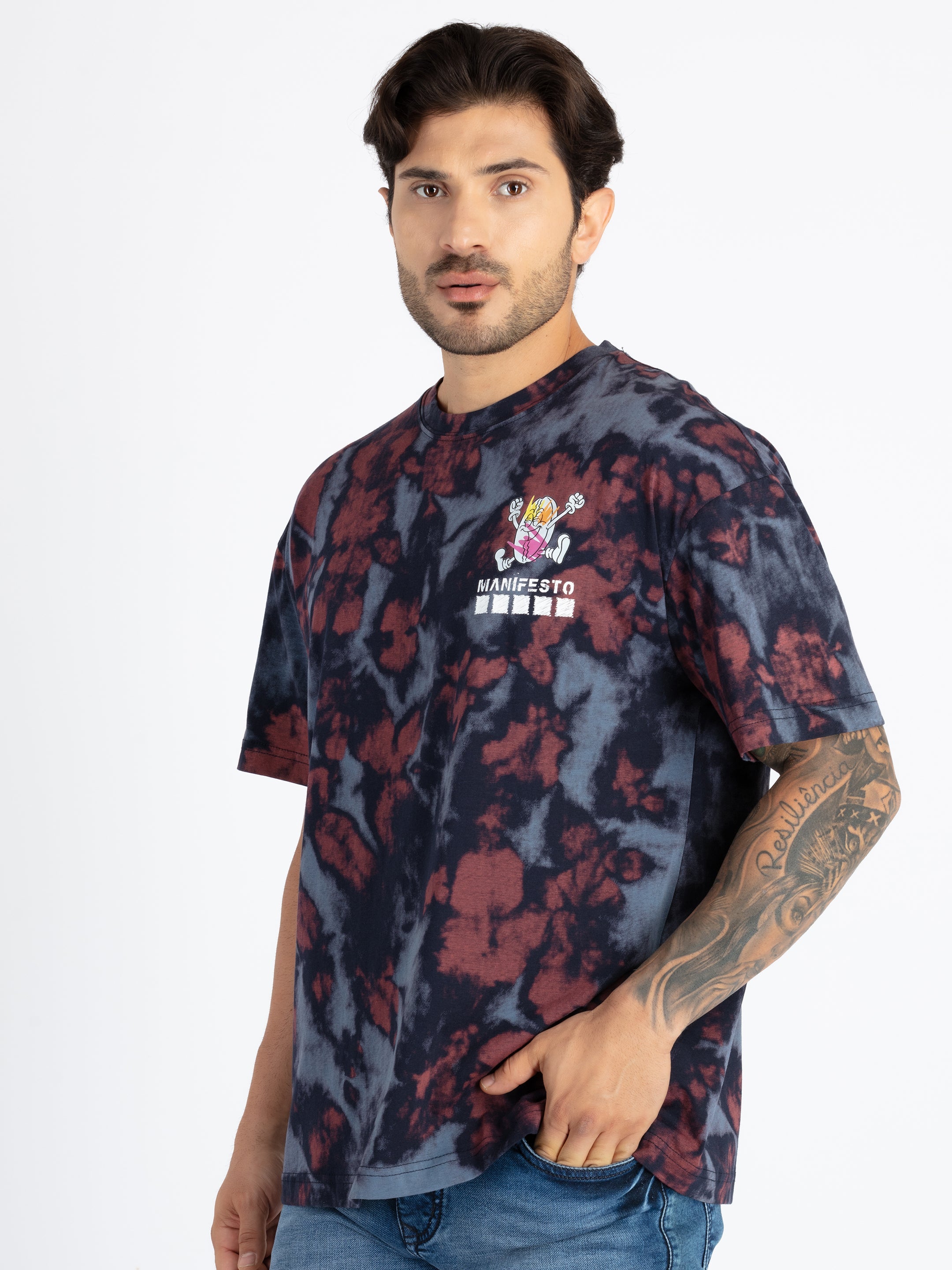 Mens Front & Back Printed Oversized T-Shirt Secondary image