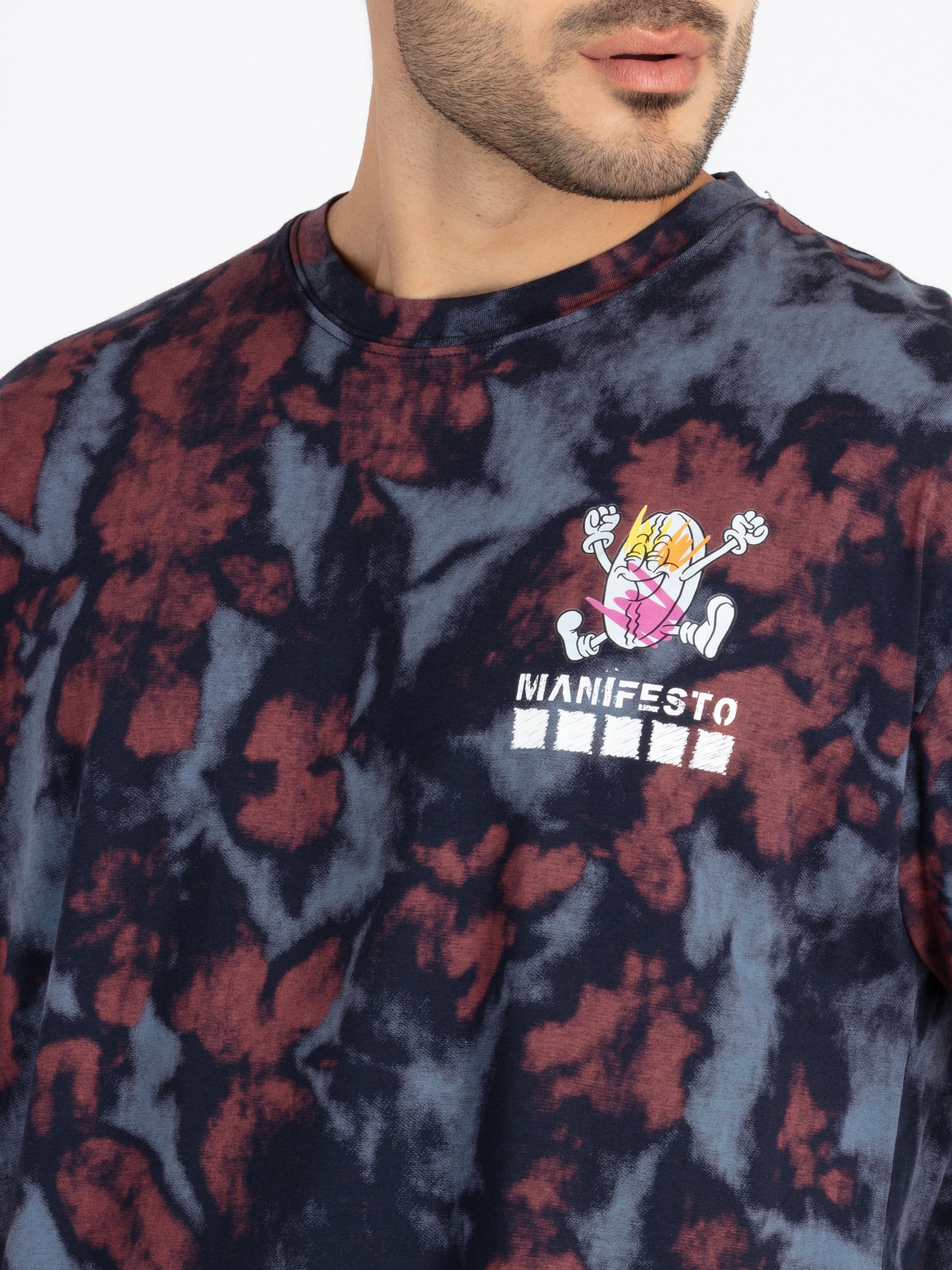 Mens Front & Back Printed Oversized T-Shirt