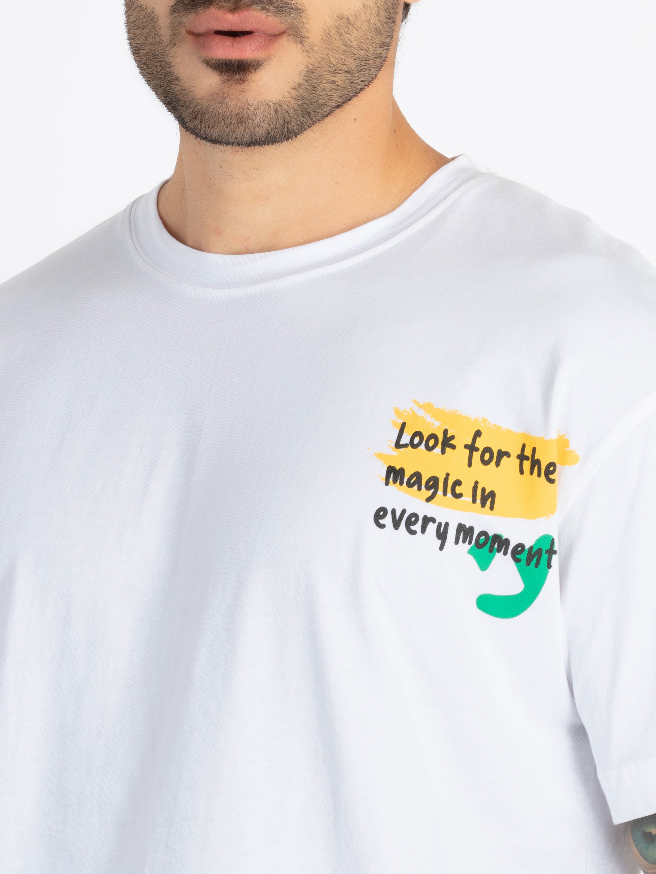 Mens Front & Back Printed Oversized T-Shirt