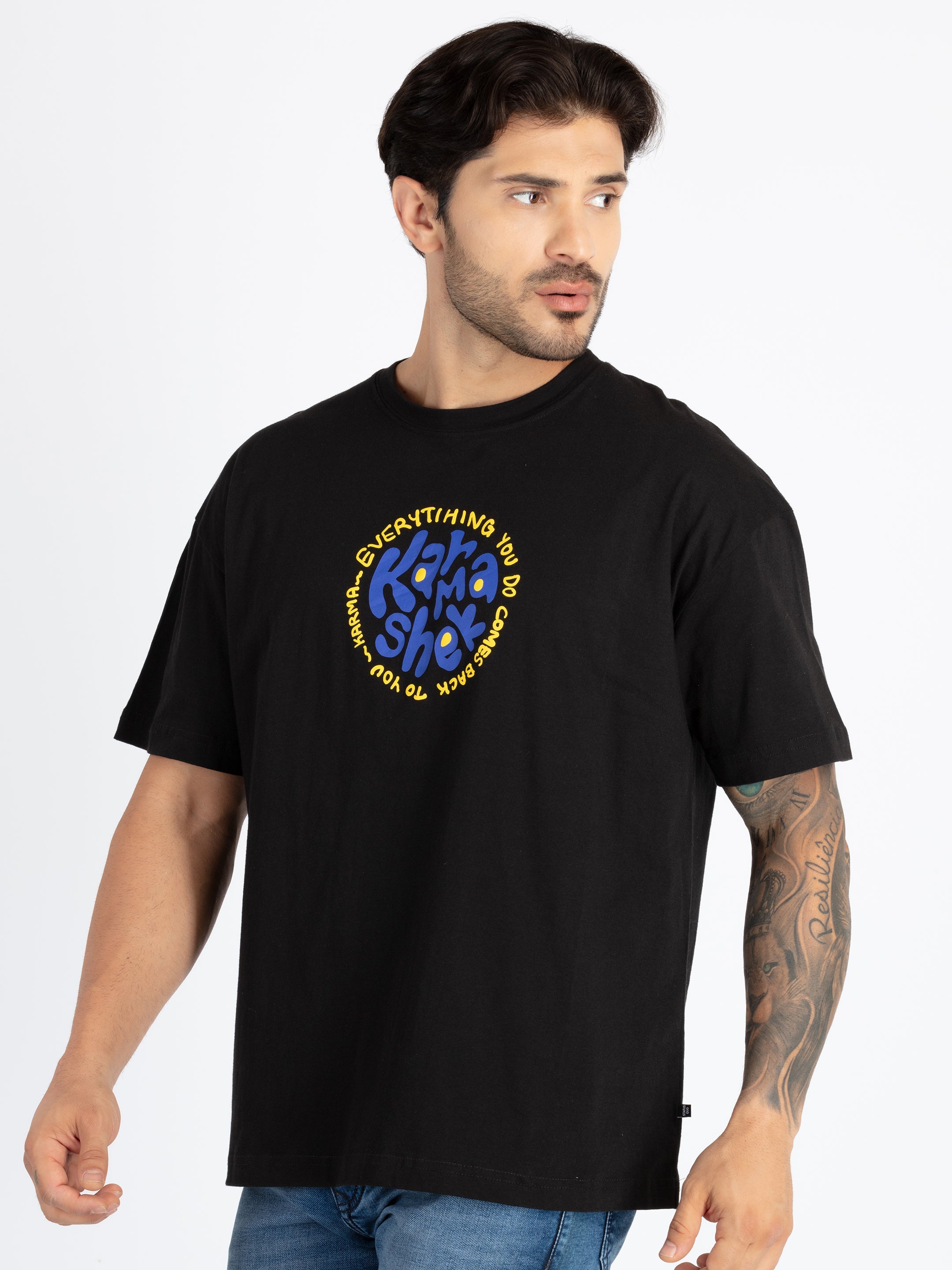 Mens Front & Back Printed Oversized T-Shirt Secondary image