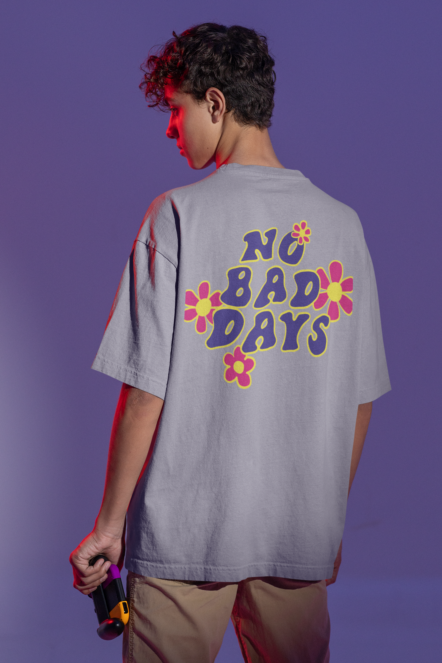 Mens Front & Back Printed Oversized T-Shirt Secondary image