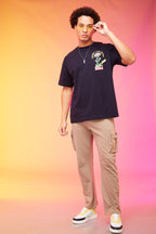 Mens Front & Back Printed Oversized T-Shirt