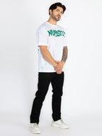 Mens Front & Back Printed Oversized T-Shirt