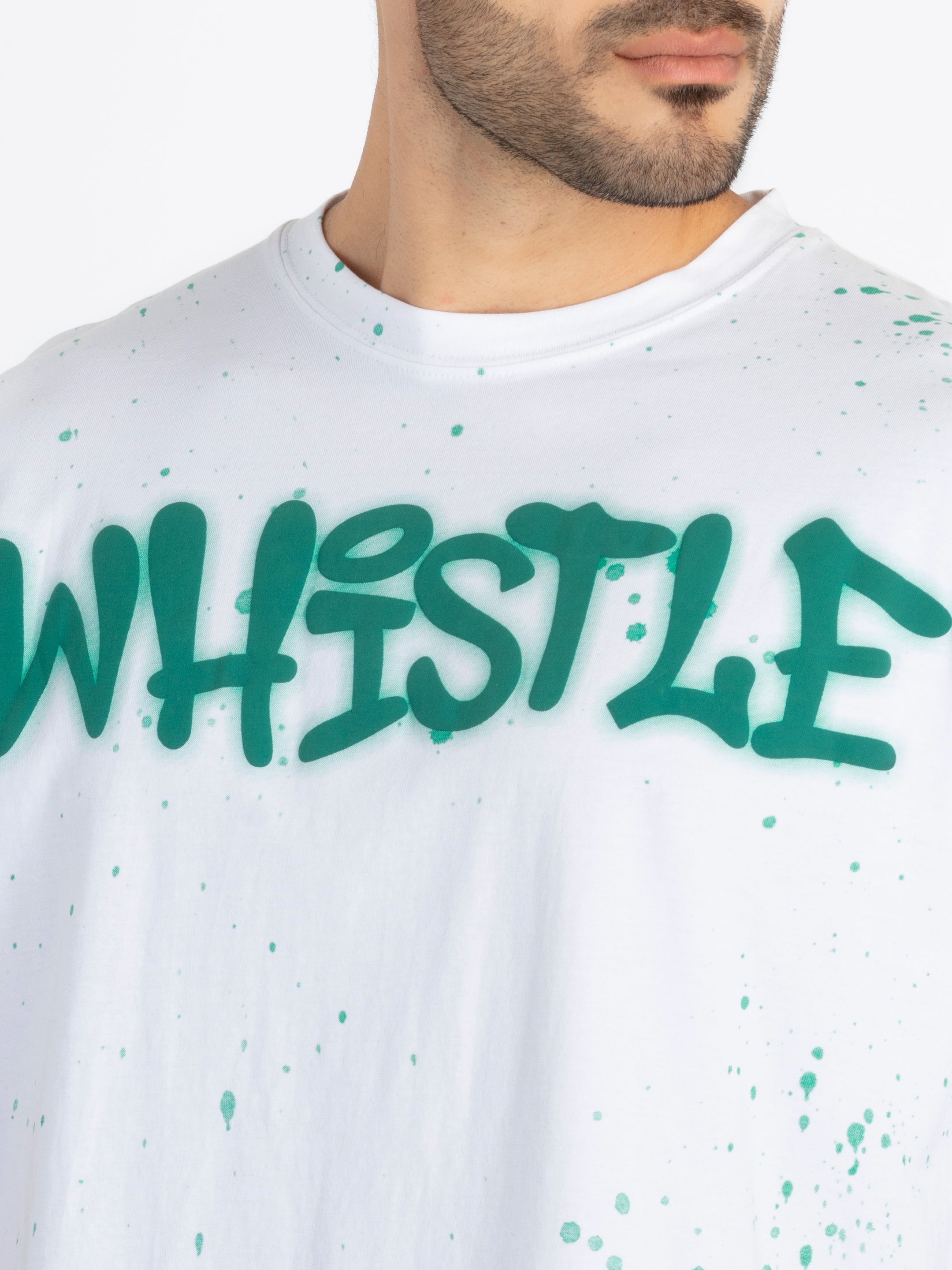 Mens Front & Back Printed Oversized T-Shirt