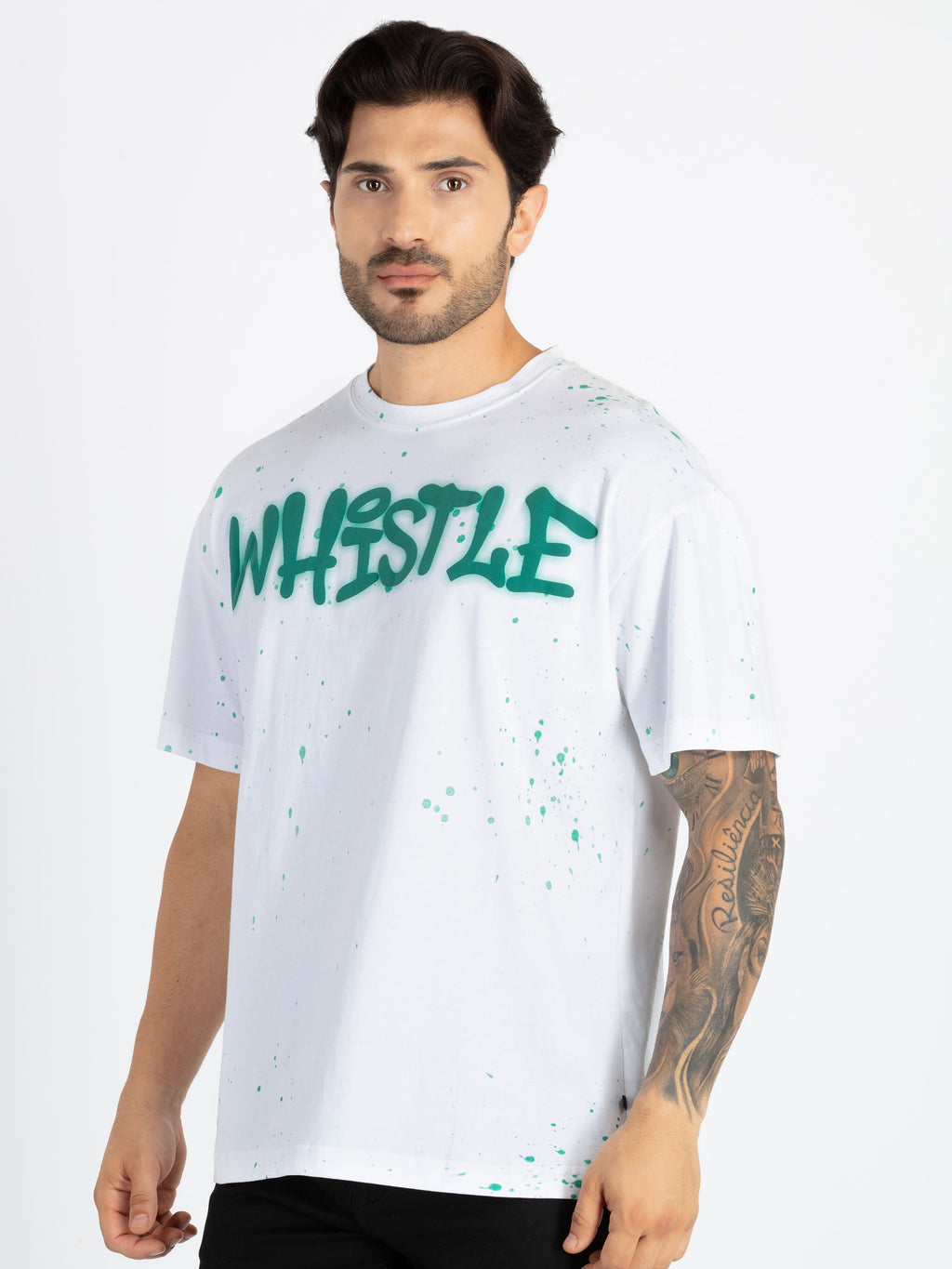 Mens Front & Back Printed Oversized T-Shirt