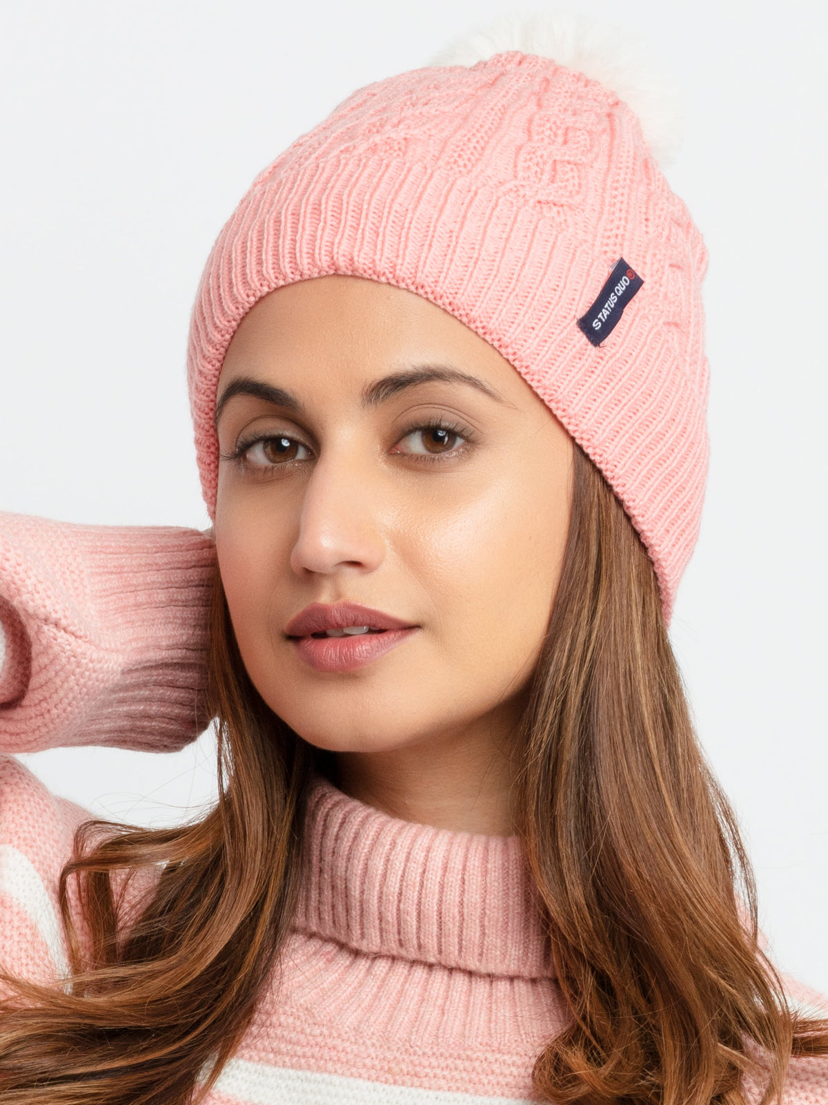 coleERL gradation beanie knit cap pink y2k