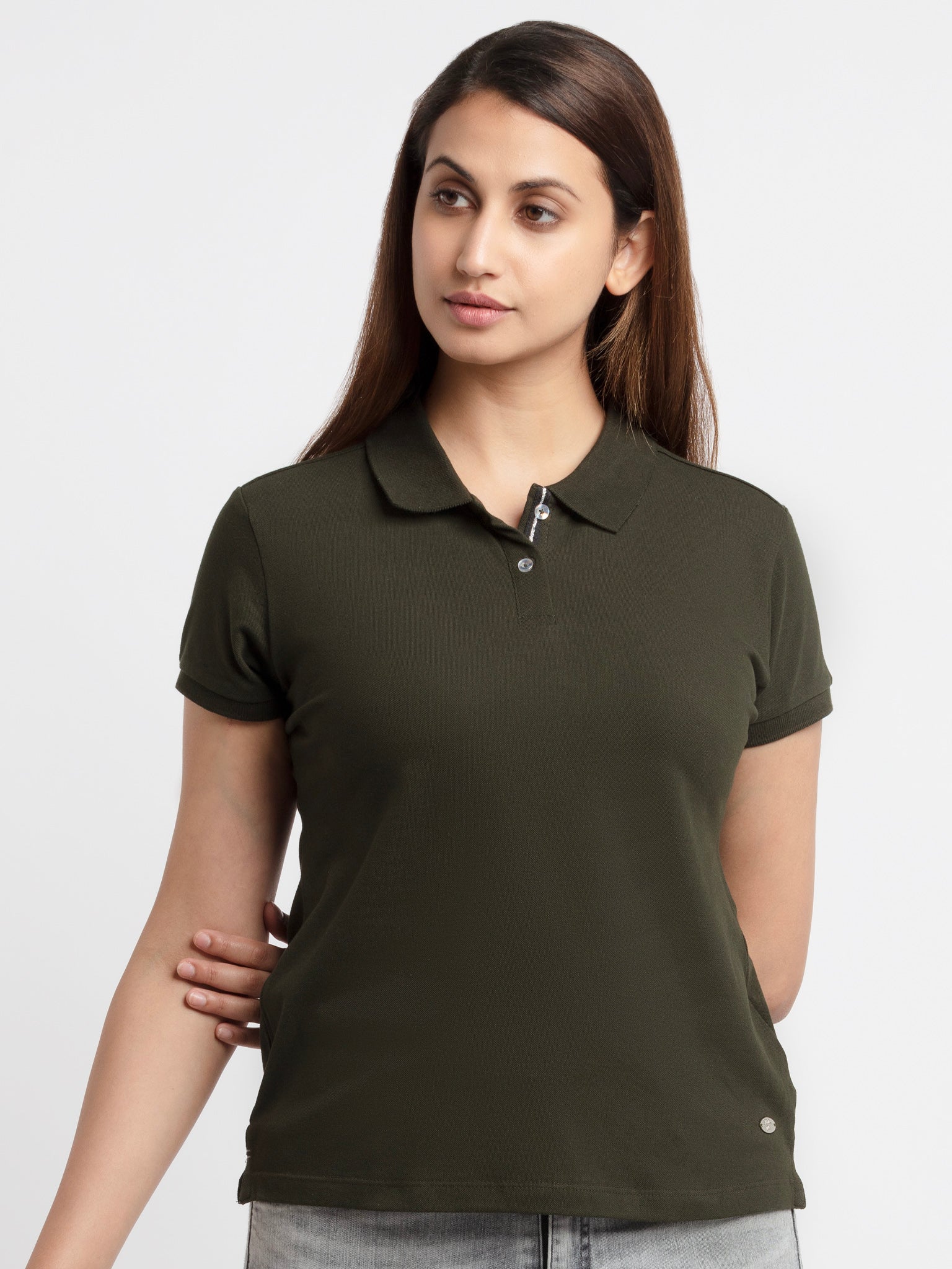 Buy Womens Solid Polo T-Shirt -|Status Quo | S, M,  L,  XL,  XXL, 3XL