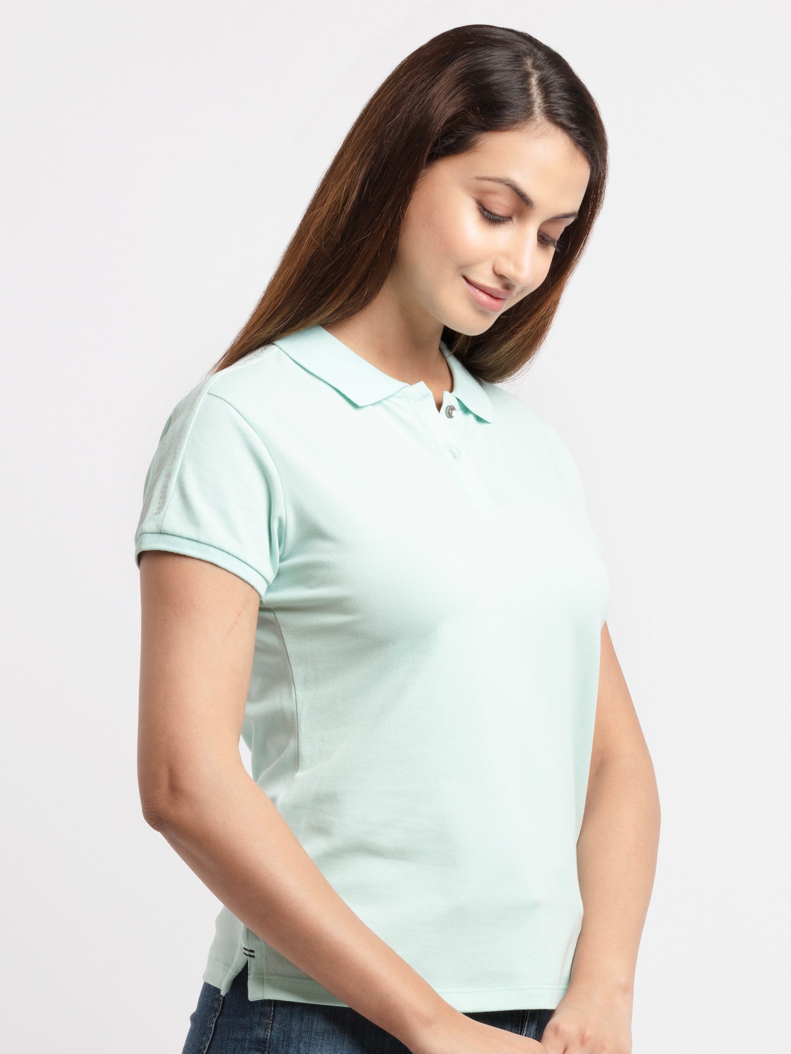 Womens Basic Polo T-Shirt Secondary image