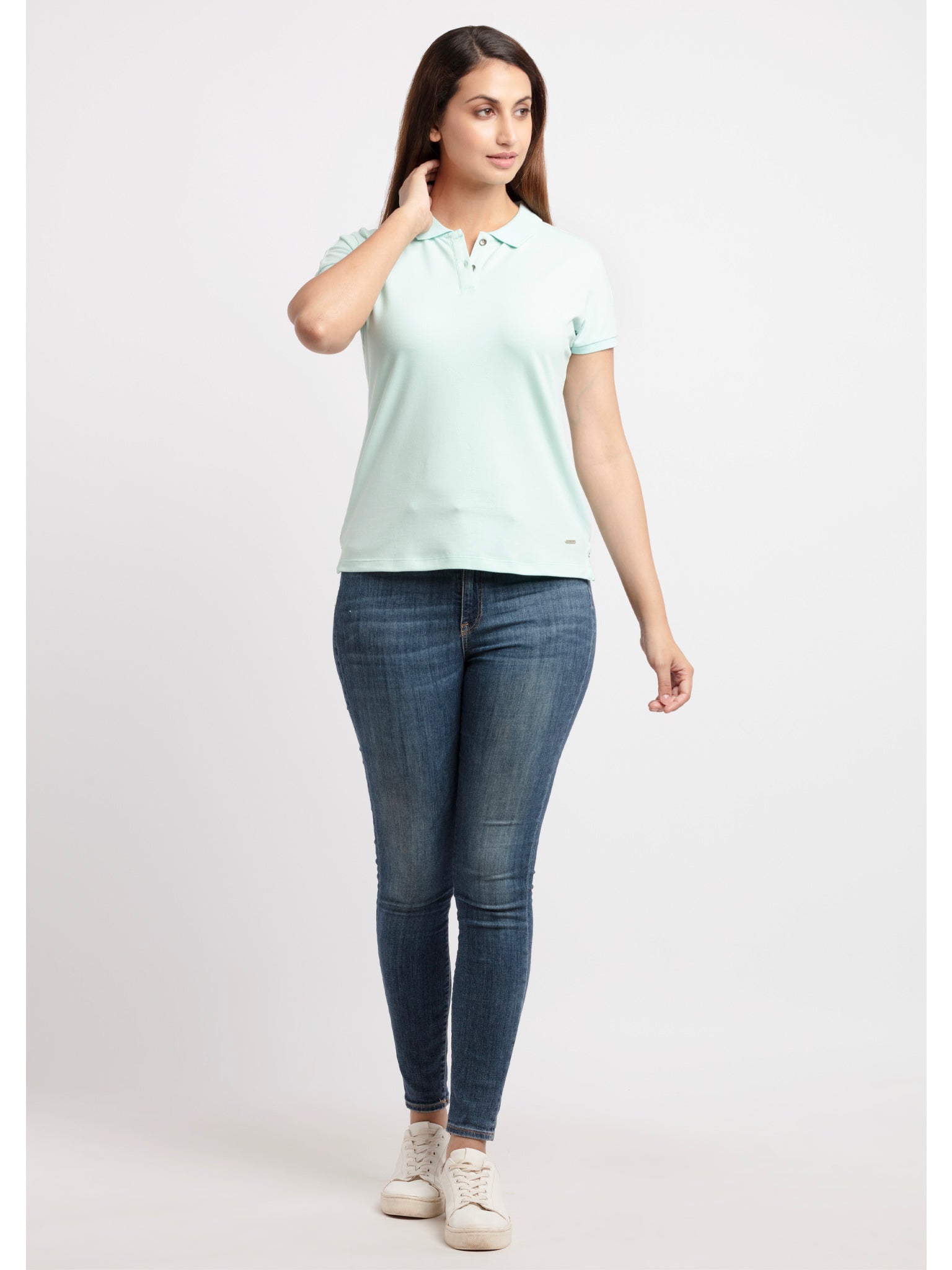 Womens Basic Polo T-Shirt