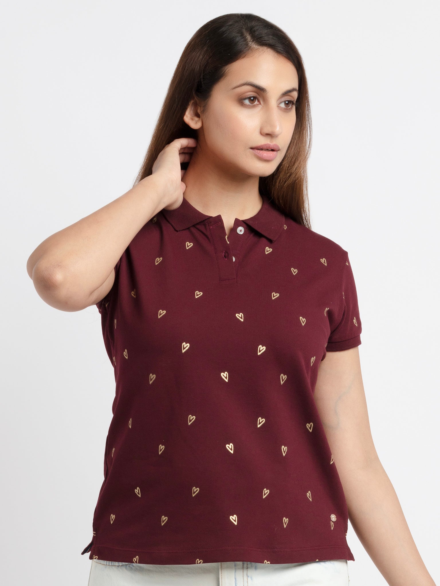 Buy Womens Printed Polo T-Shirt -Status Quo | S, M,  L,  XL,  XXL, 3XL