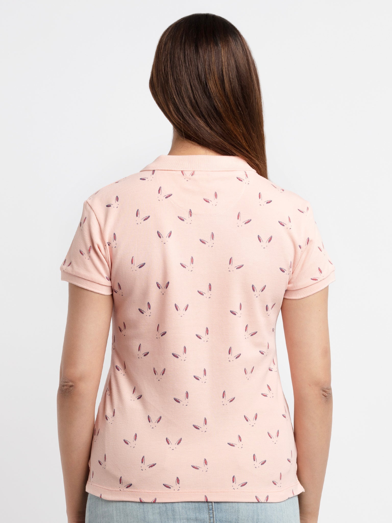 Women's Printed Polo T-Shirt