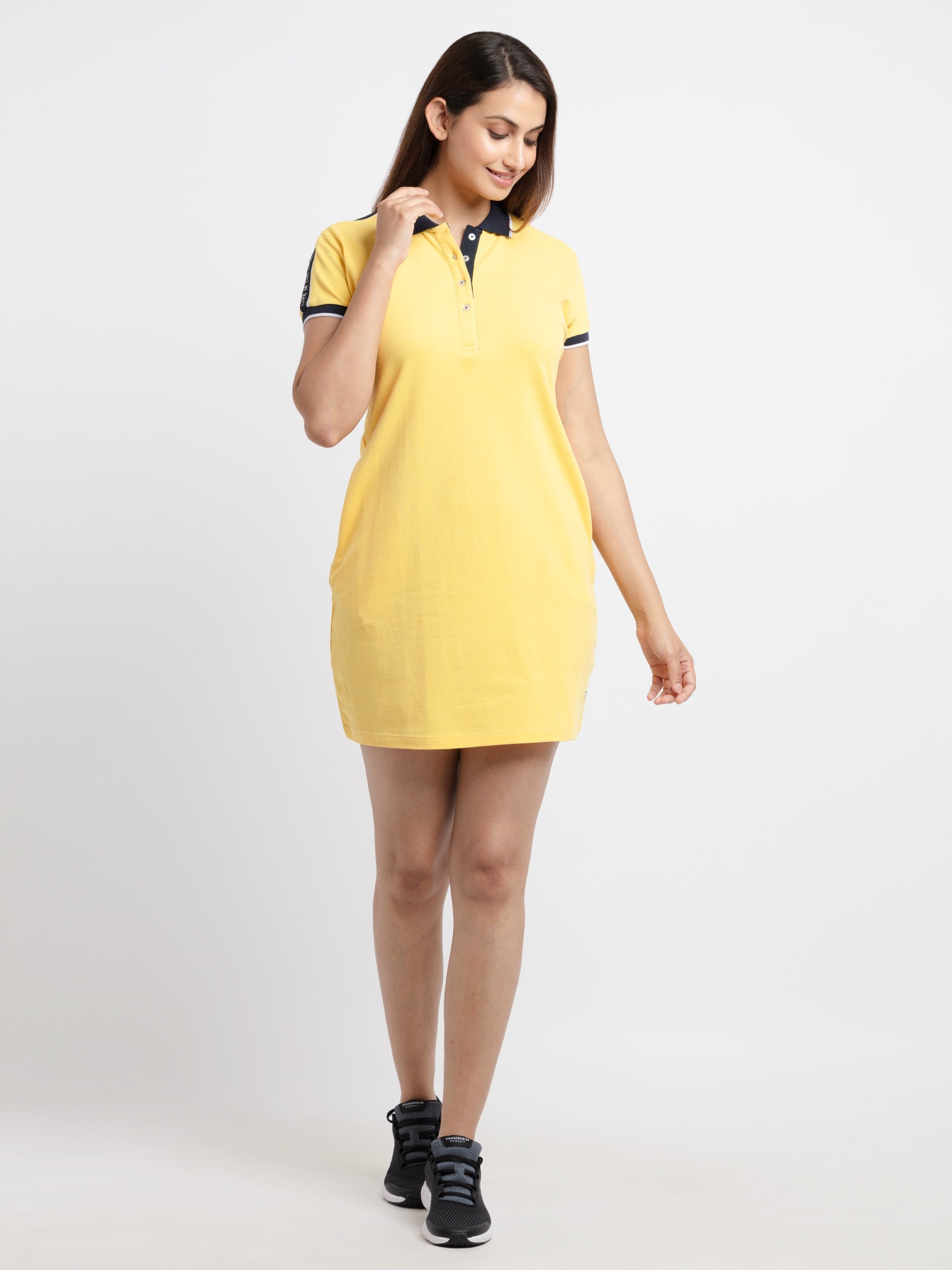 Status Quo |Womens Striped Spread Collar Polo Dress  - S, M,  L,  XL,  XXL, 3XL Main image