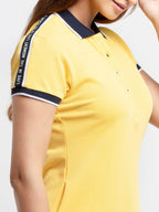 Womens Basic Bodycon Polo Dress