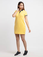 Womens Basic Bodycon Polo Dress