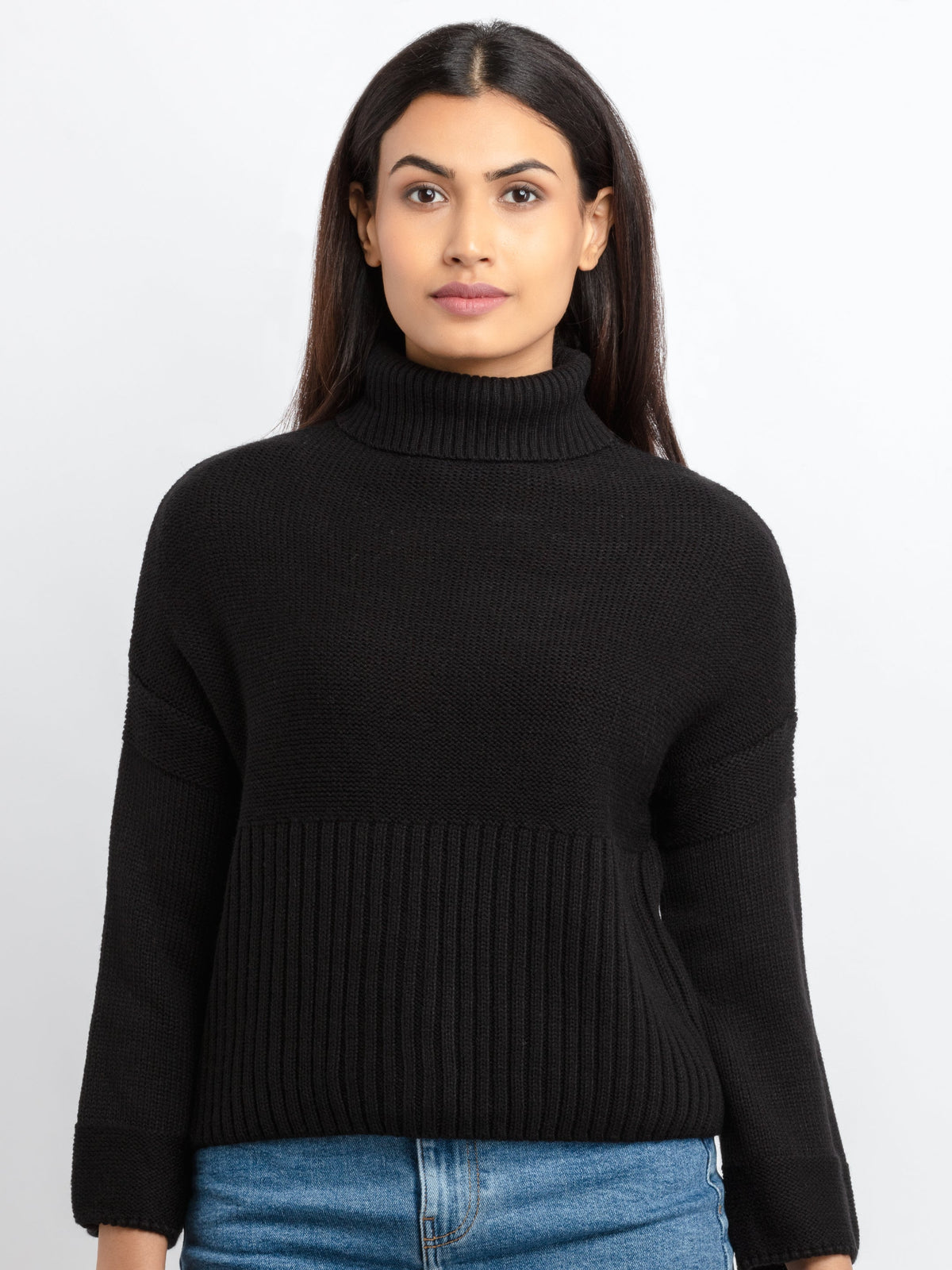 Buy Black Turtleneck Sweater for Women Status Quo