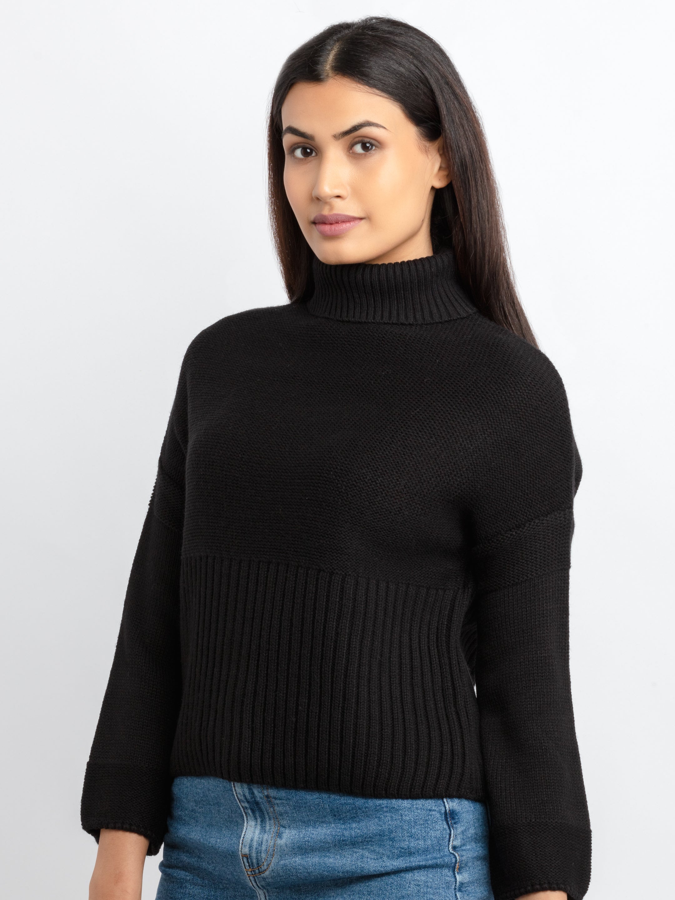Buy Black Turtleneck Sweater for Women