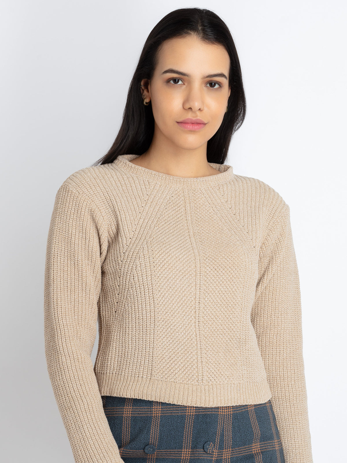 solid sweater for women