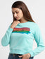 Women's Printed Round Neck Sweatshirt