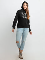 Womens Printed Hooded Sweatshirt