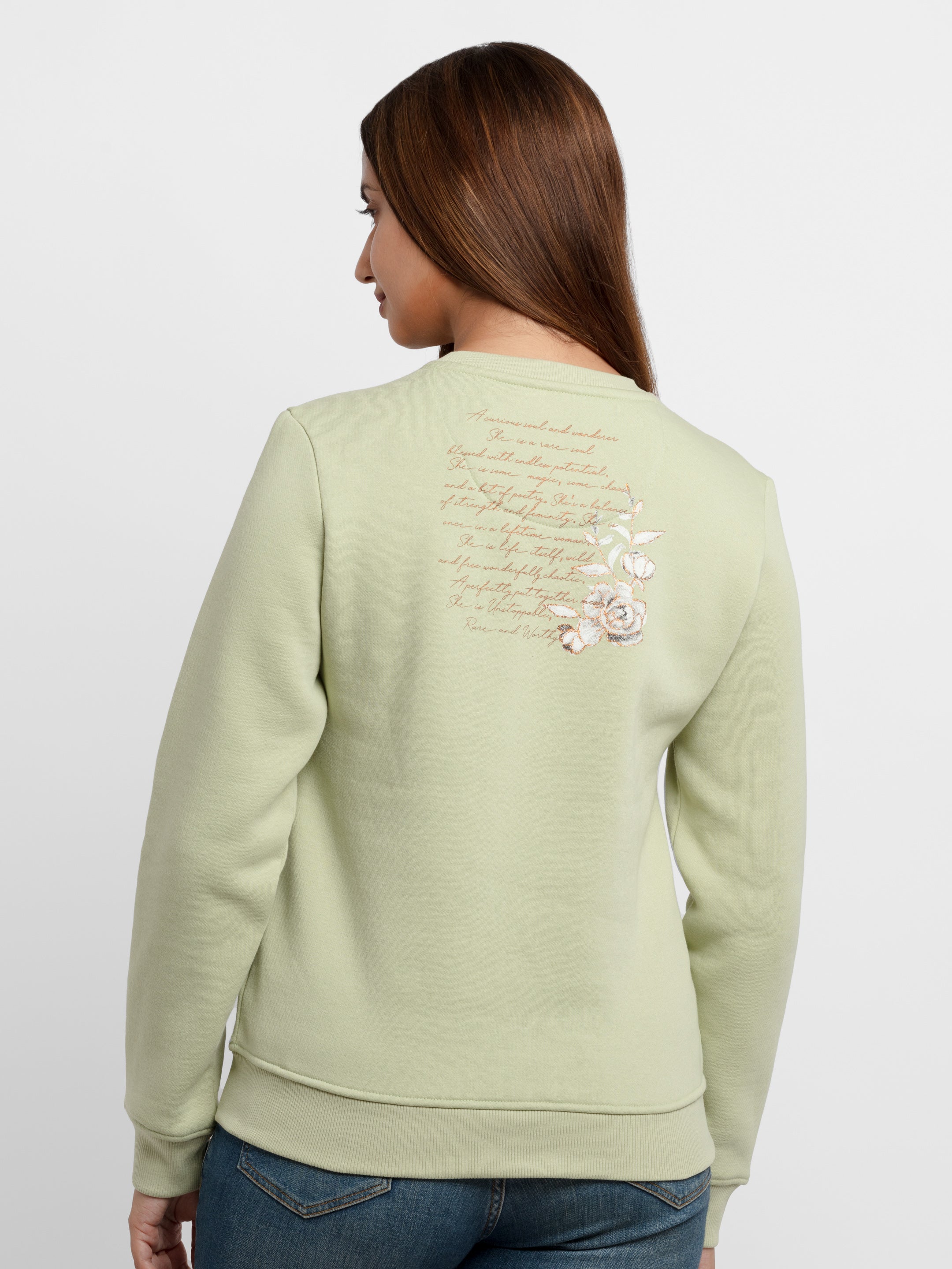 Womens Printed Hooded Sweatshirt