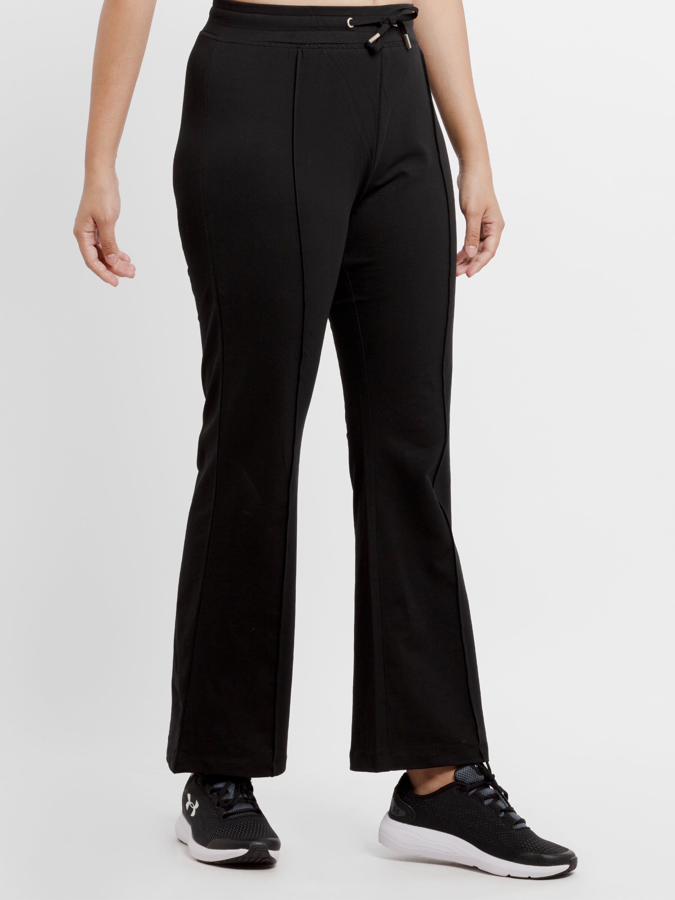 Women's Basic Bell Bottom Jeggings with Draw String Secondary image