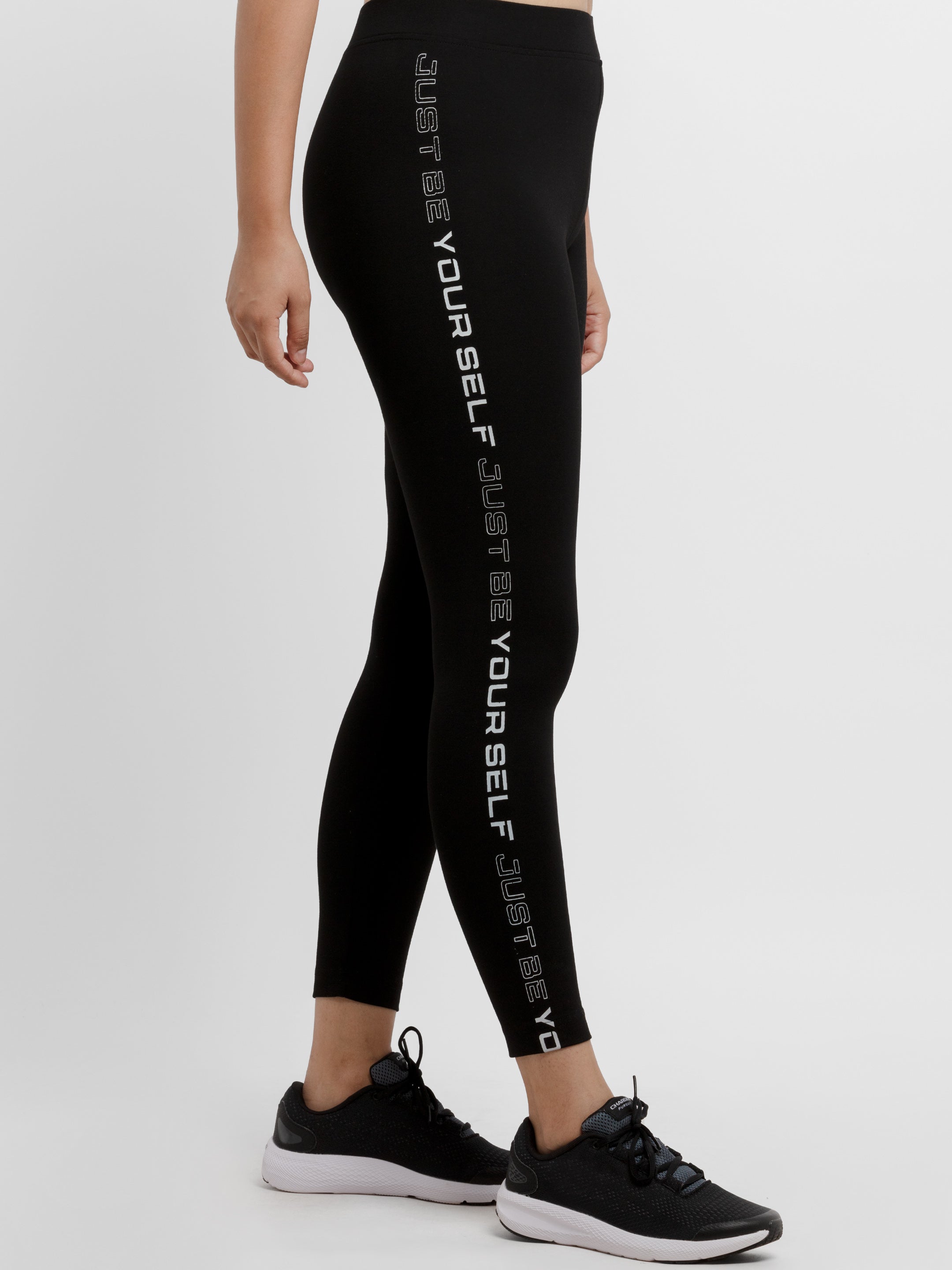 Womens High Waist Jegging with Side Print Secondary image