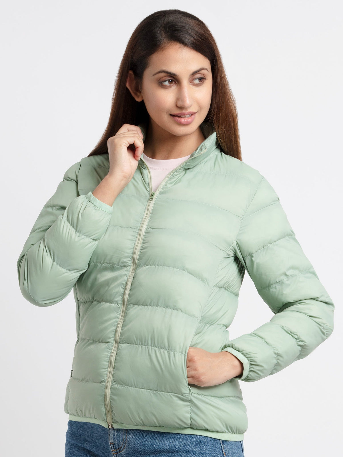 Women's's Quilted Lightweight Jacket With Pouch