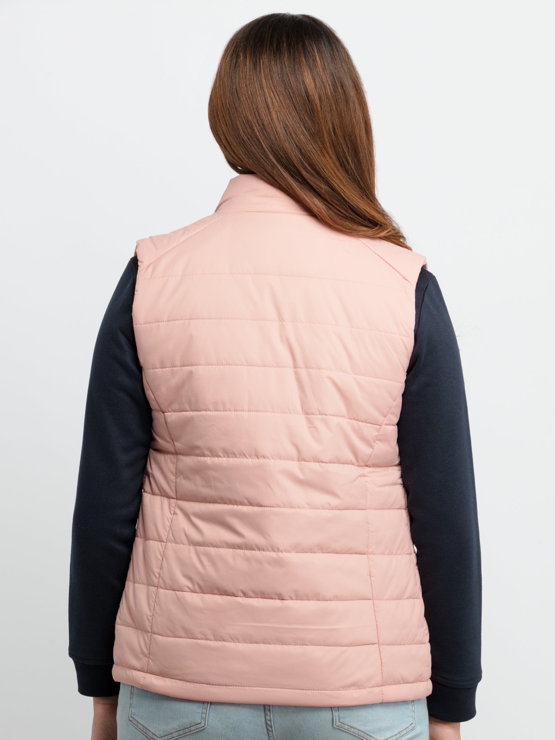 Buy Blush Quilted Sleeveless Jacket for Women
