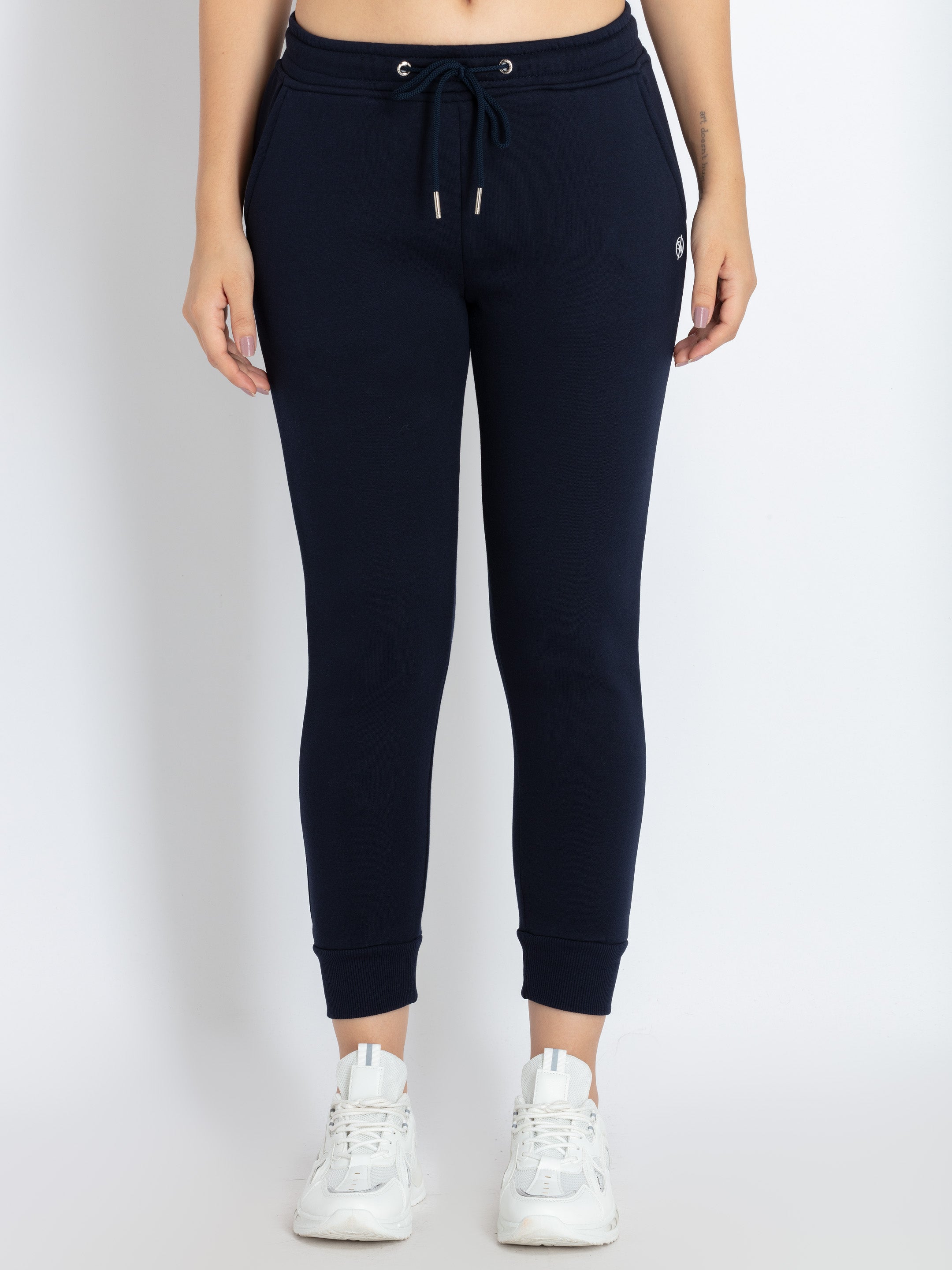 solid joggers for women Main image