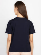 Womens Printed Round Neck T-Shirt
