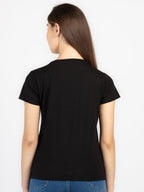 Womens Printed Round Neck T-Shirt