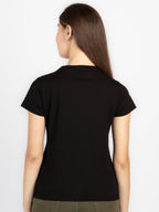 Womens Printed Round Neck T-Shirt