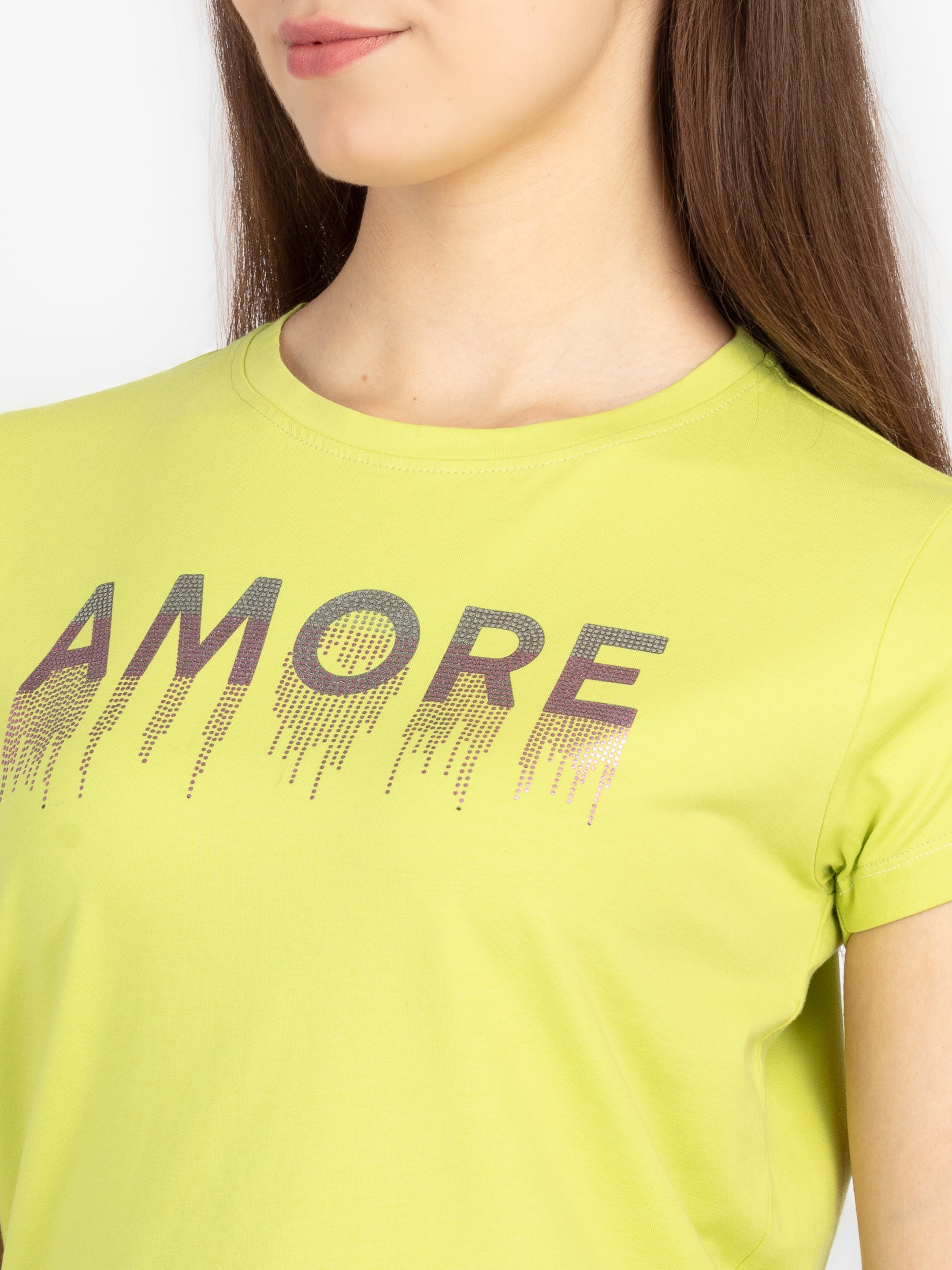 Womens Printed Round Neck T-Shirt