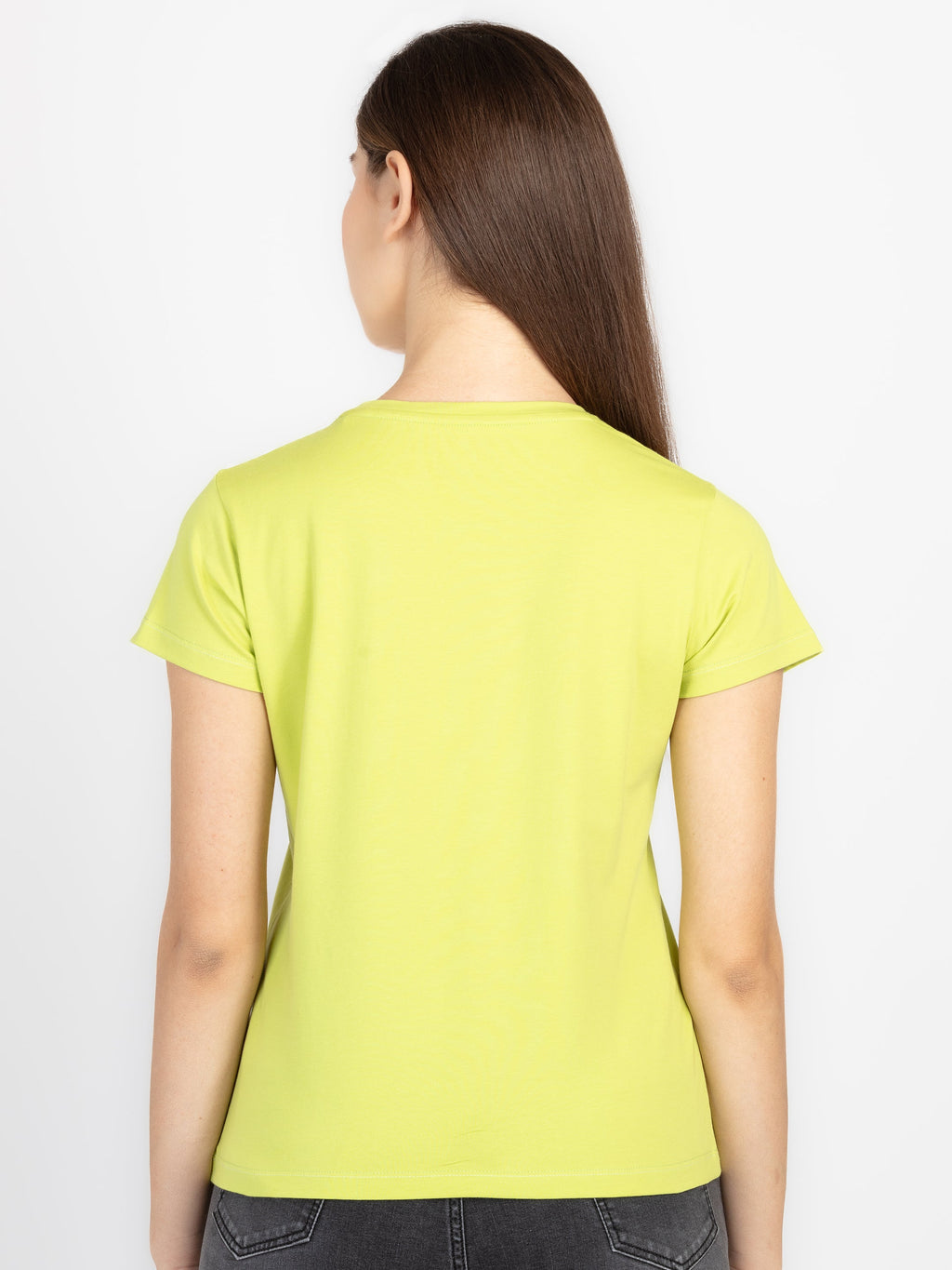 Womens Printed Round Neck T-Shirt