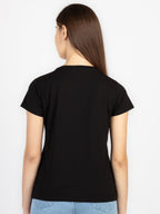 Womens Printed Round Neck T-Shirt